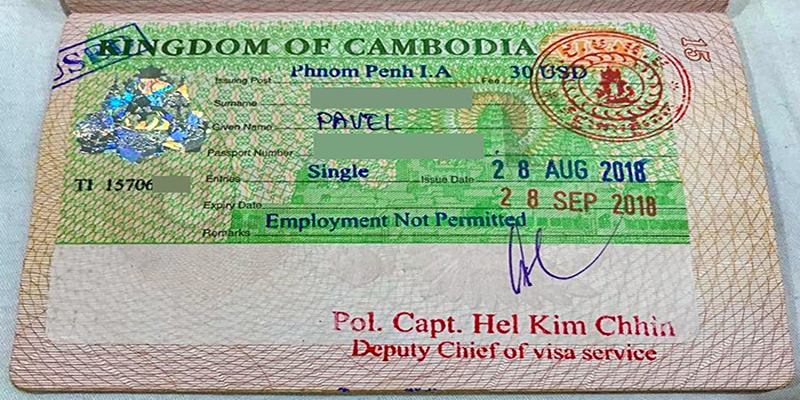 Chi phí và thời gian gia hạn visa Campuchia