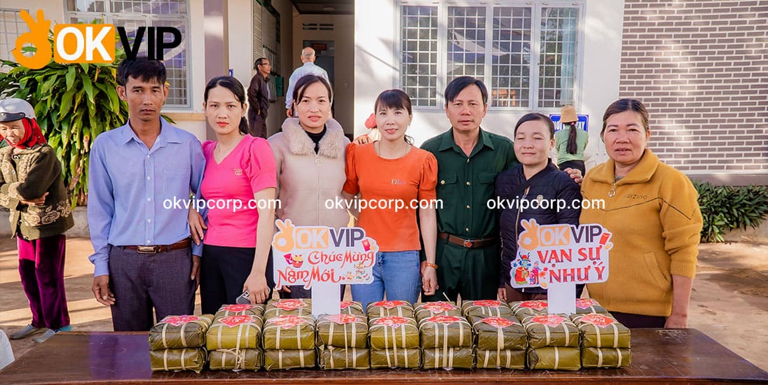 OKVIP phối hợp với UBND xã Ea H ’ leo tổ chức hoạt động từ thiện xuân 2024