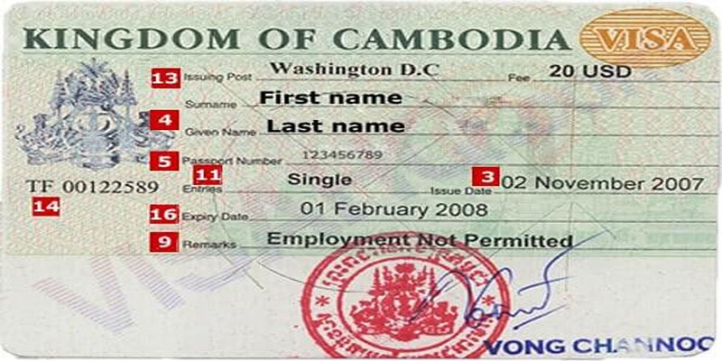 Thủ tục xin visa E Campuchia