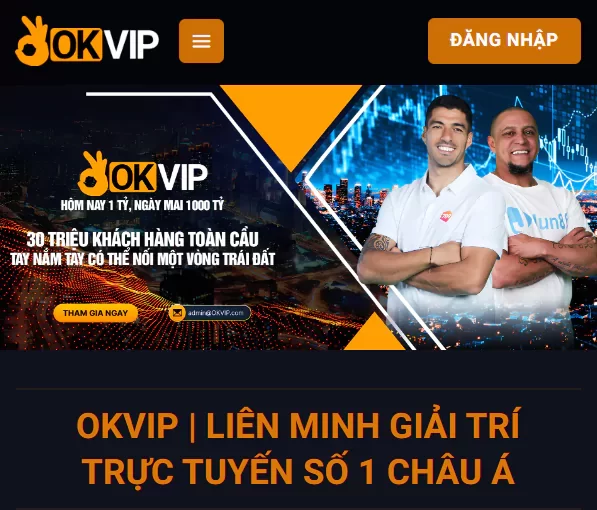 Truy cập trang chủ okvipcorp.com