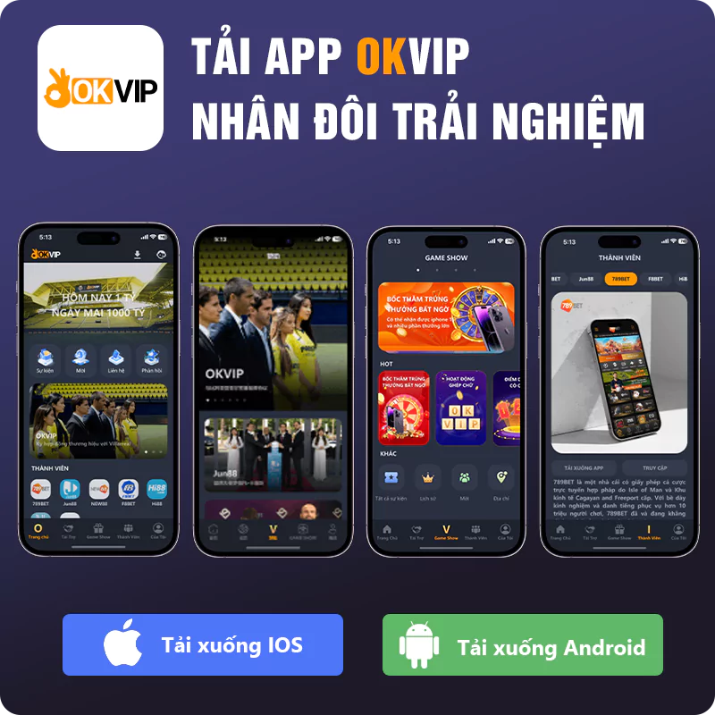 Tải app OKVIP về điện thoại